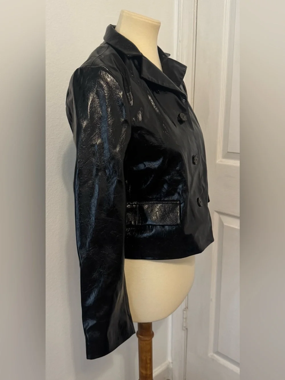 J Crew Shirt Jacket Faux Distressed Leather Short Blazer Chic Modern 2025 NWT 2